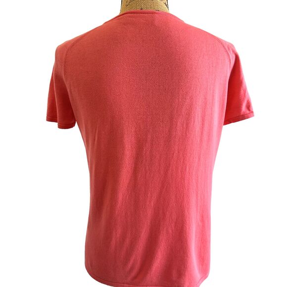 VDP Collection Coral Women's Rhinestone Scoop Neck Short Sleeve Sweater Top Sz M - Picture 6 of 15